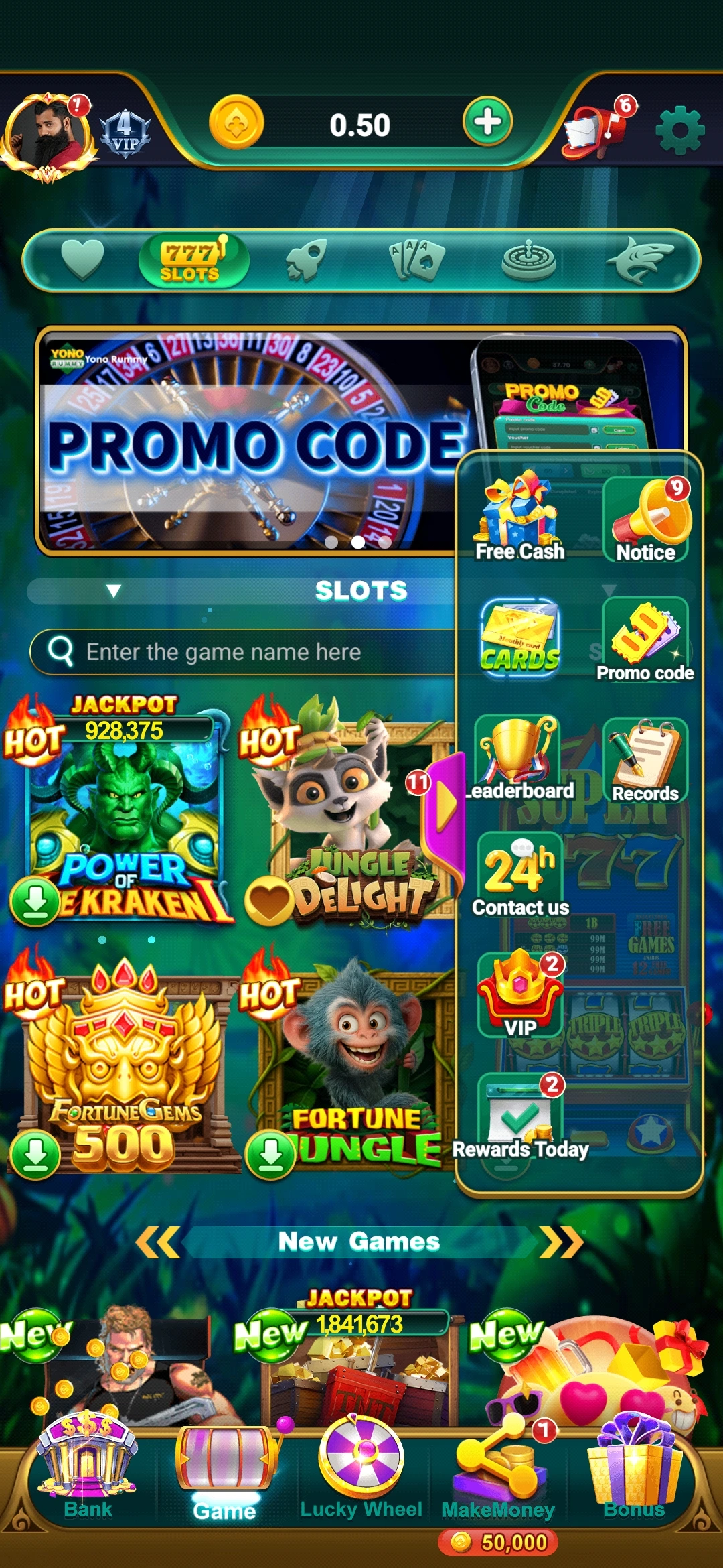 Yono VIP Teen Patti tables screenshot